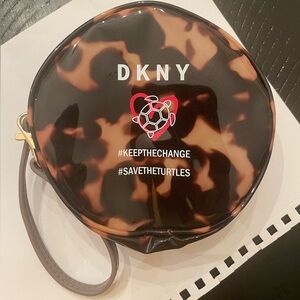 DKNY Save the turtles small wristlet pouch
